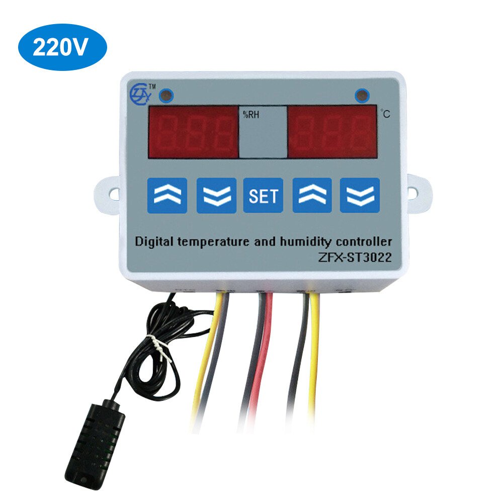 ZFX-ST3022 Temperature Humidity Controller Digital Dual Display ...