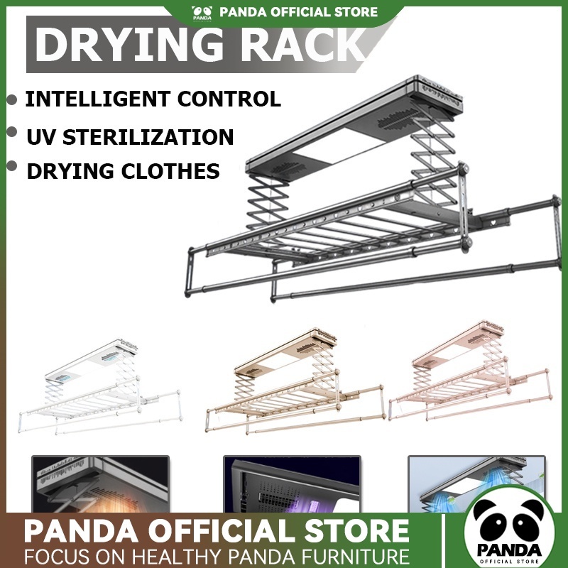 home life(PANDA) Lifting Clothes Drying Rack Remote Laundry Drying Rack ...