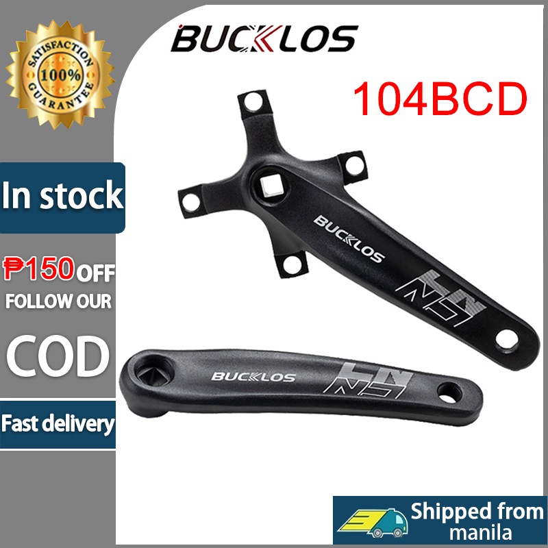 Bucklos Crank 104 64bcd Bicycle Crank Set Square Hole Crank 170mm Mtb 