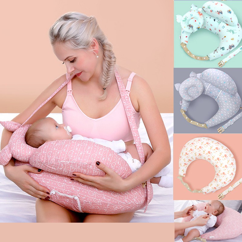 Layered Adjustable Baby Feeding Breastfeeding Pillows Nursing Waist Cushion  Multifunctional Anti-Spitting Milk Infant Pillow