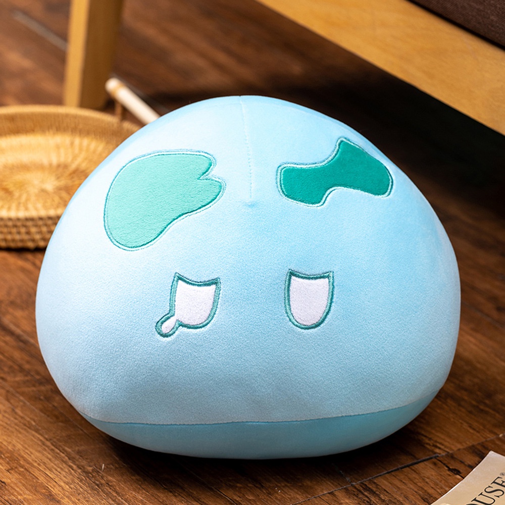 Soft Cute Genshin Impact Slime Plush Toy Anemo Hydro Geo Slime Plushies Throw Pillow Stuffed