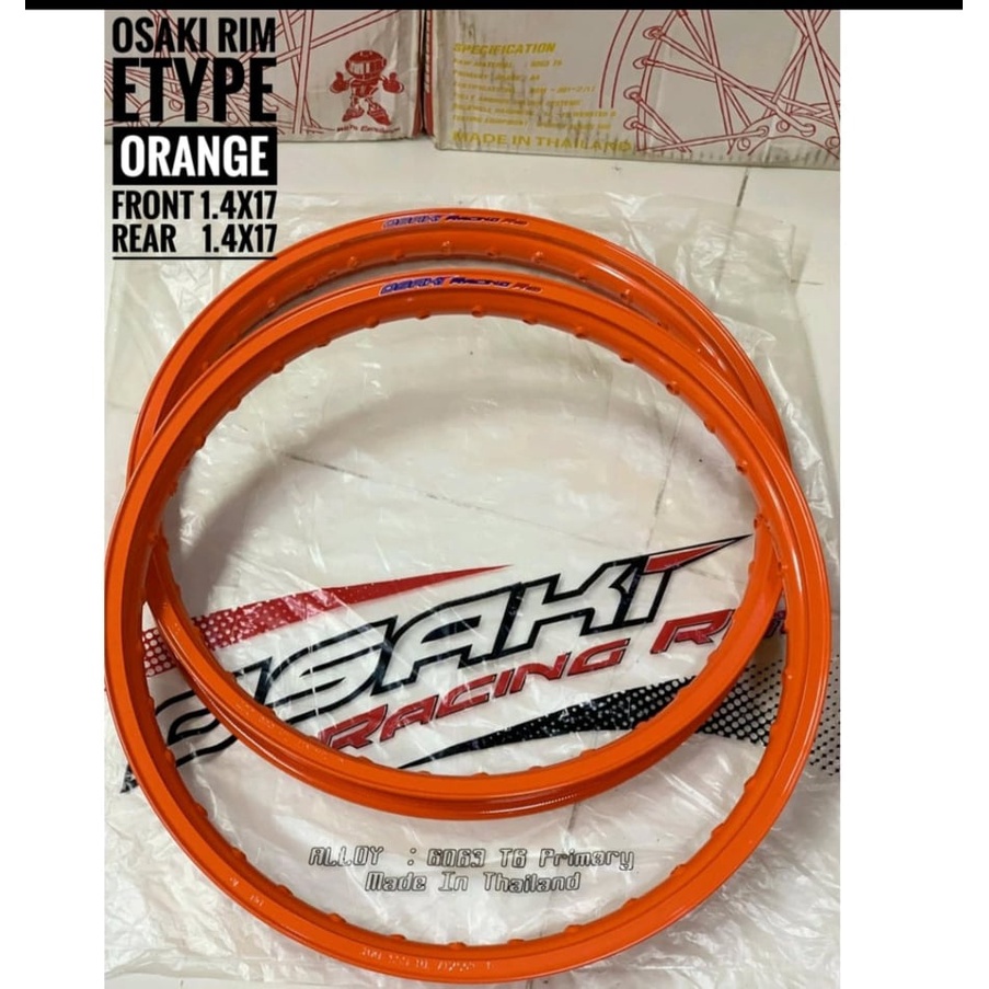OSAKI RIM E-TYPE EPOXY ORANGE 1.4X17 (1SET) | Shopee Philippines