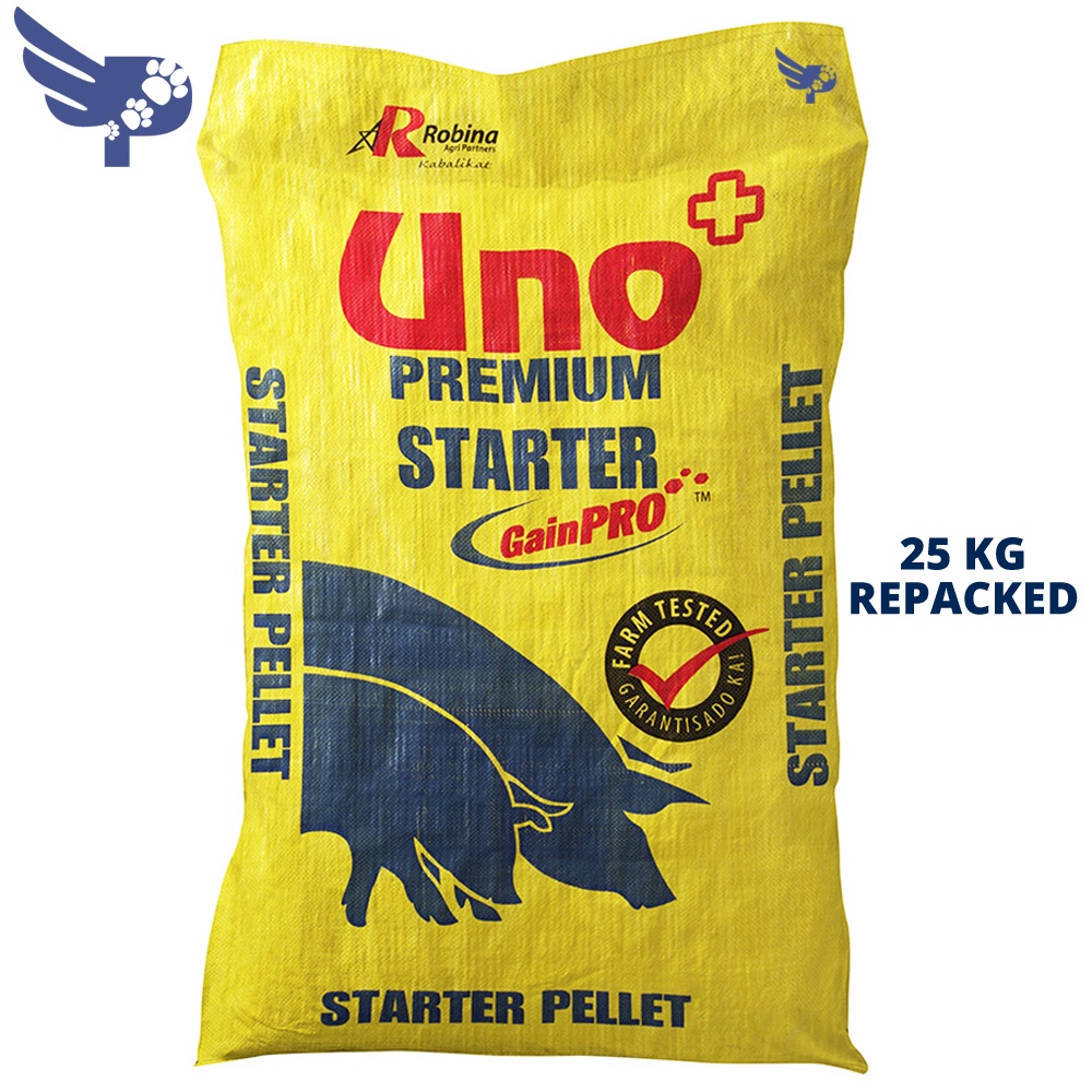 Uno+ Premium Starter Pellet 25KG GainPro For Pigs, Hogs, Swine