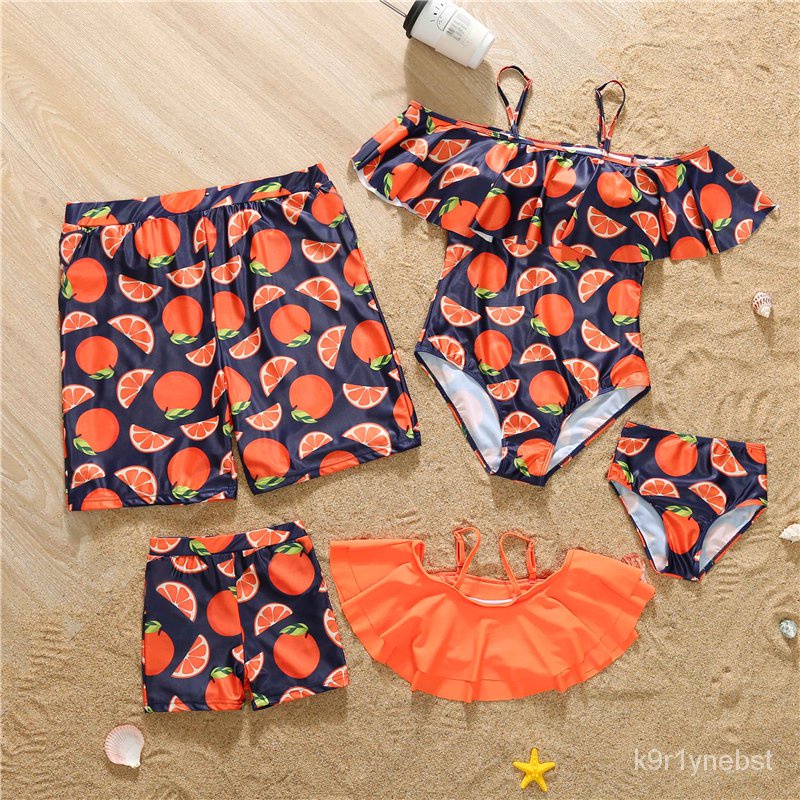 Family Matching Swimsuit Baby Swimwear Wear One Piece Swimming Pants