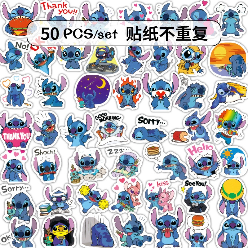 50PCS Stitch Toy Stickers Car Stickers Bike Motorcycle stickers Phone ...