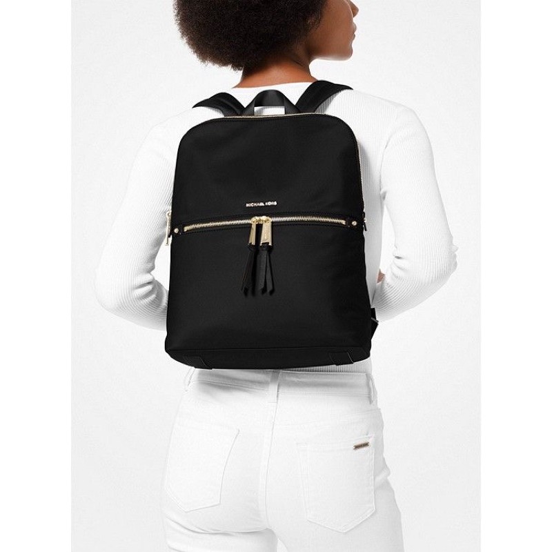 Michael Kors Polly Medium Nylon Backpack (Black)