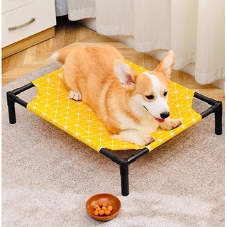 STEEL ELEVATED PET BED RUSTLESS ALUMINUM FRAME DURABLE MESH FABRIC MATRESS