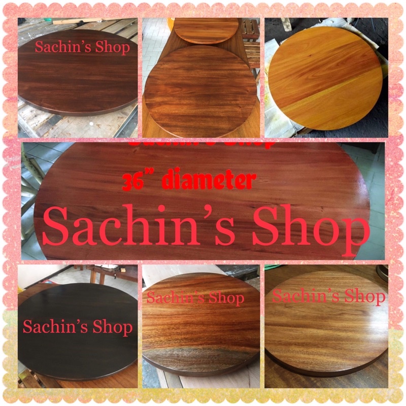 LAZY SUSAN TABLE TOP/MAHOGANY WOOD TABLE TOP Shopee Philippines