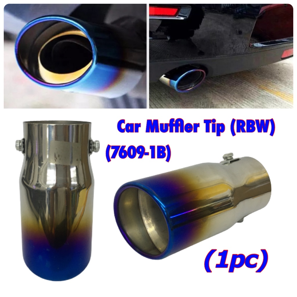 OSCPA CAR MUFFLER TIP STAINLESS CAR WEATHERPROOF SINGLE EXHAUST PIPE ...