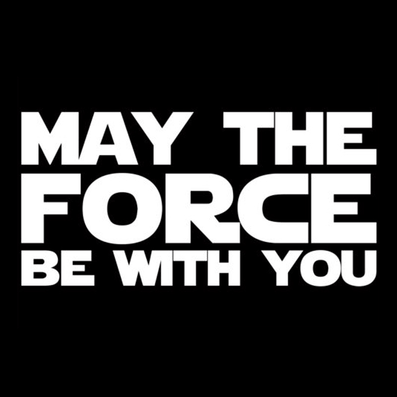 Star Wars Vinyl Decal - May The Force Be With You Car Window Laptop Sticker