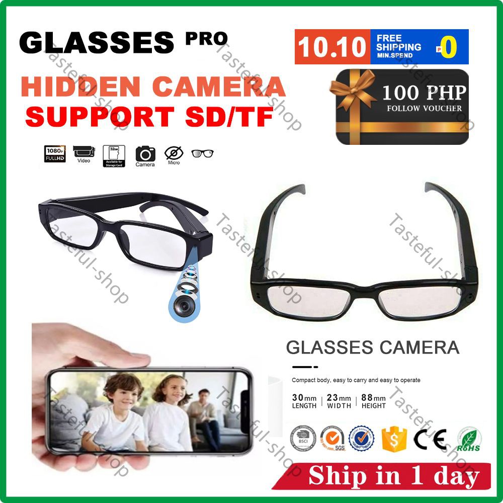 Ready Stock】☽☊Spy camera hidden camera spy camera Glasses Mini camera Spy camera  hidden for sex Oth | Shopee Philippines