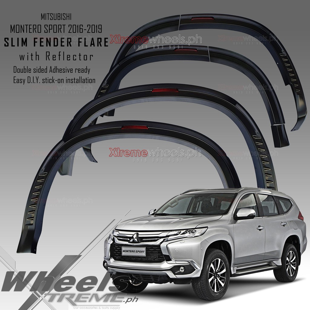 Montero 2016-2025 With Reflector Slim Fender Flare Thailand Made Matte ...