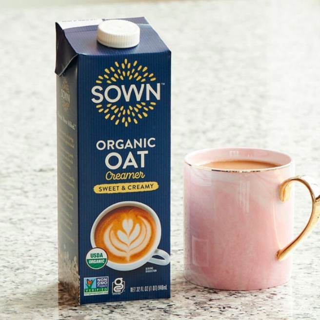 SOWN Organic Oat Creamer Sweet & Creamy Barista Oat Milk Plant Based