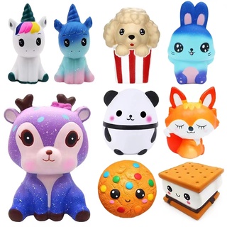 Kawaii Smile Bear Cake Milk unicorn Squeeze Toys Slow Rising Cream Scented  Stress Reliever Squishy Anti-stress Kid Fidget Toy