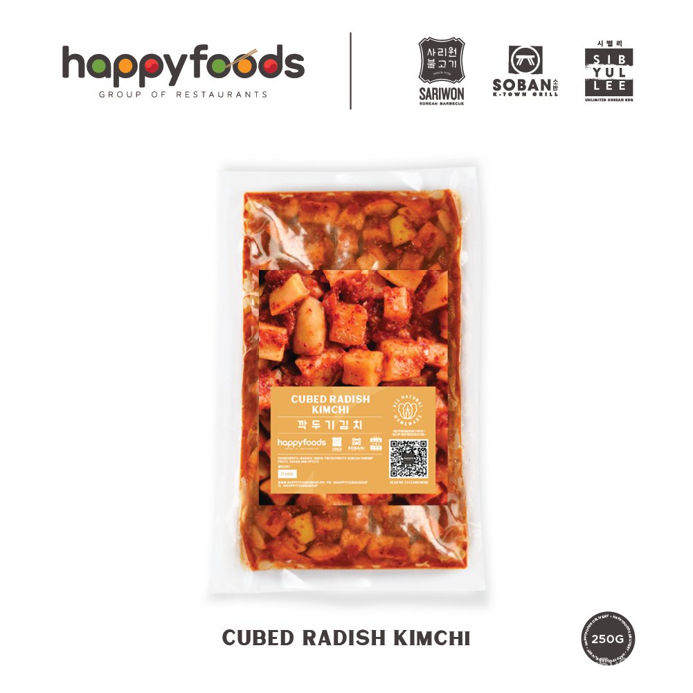 Happyfoods Korean Delivery Kkakdugi Radish Kimchi 250g (Readytoeat) Shopee Philippines