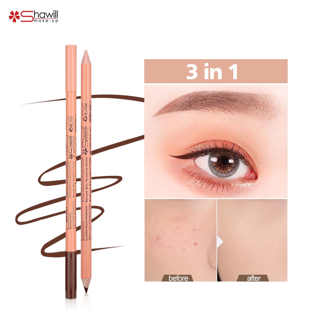 Shawill Dual Ended Eyebrow Pencil / Eyeliner and Concealer Pencil S3051 ...