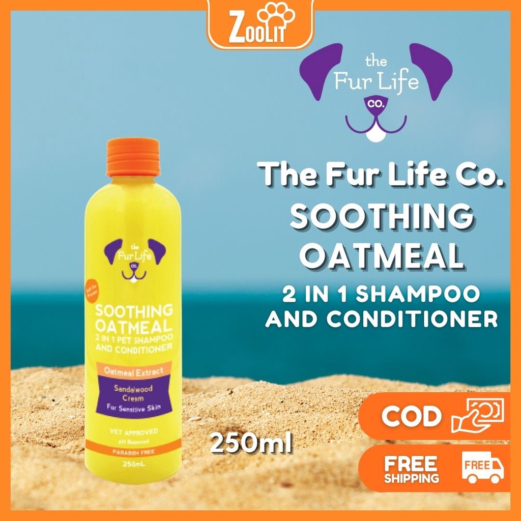 The Fur Life Co. Soothing Oatmeal 2in1 Dog Shampoo and Conditioner