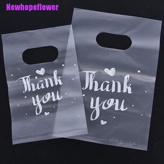 Wholesale Hot Pink Thank You Design Plastic Bag 20x25cm 50pcs