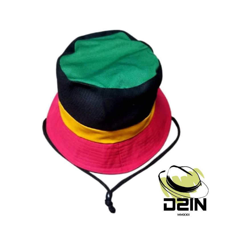 Rasta bucket hats w/string | Shopee Philippines