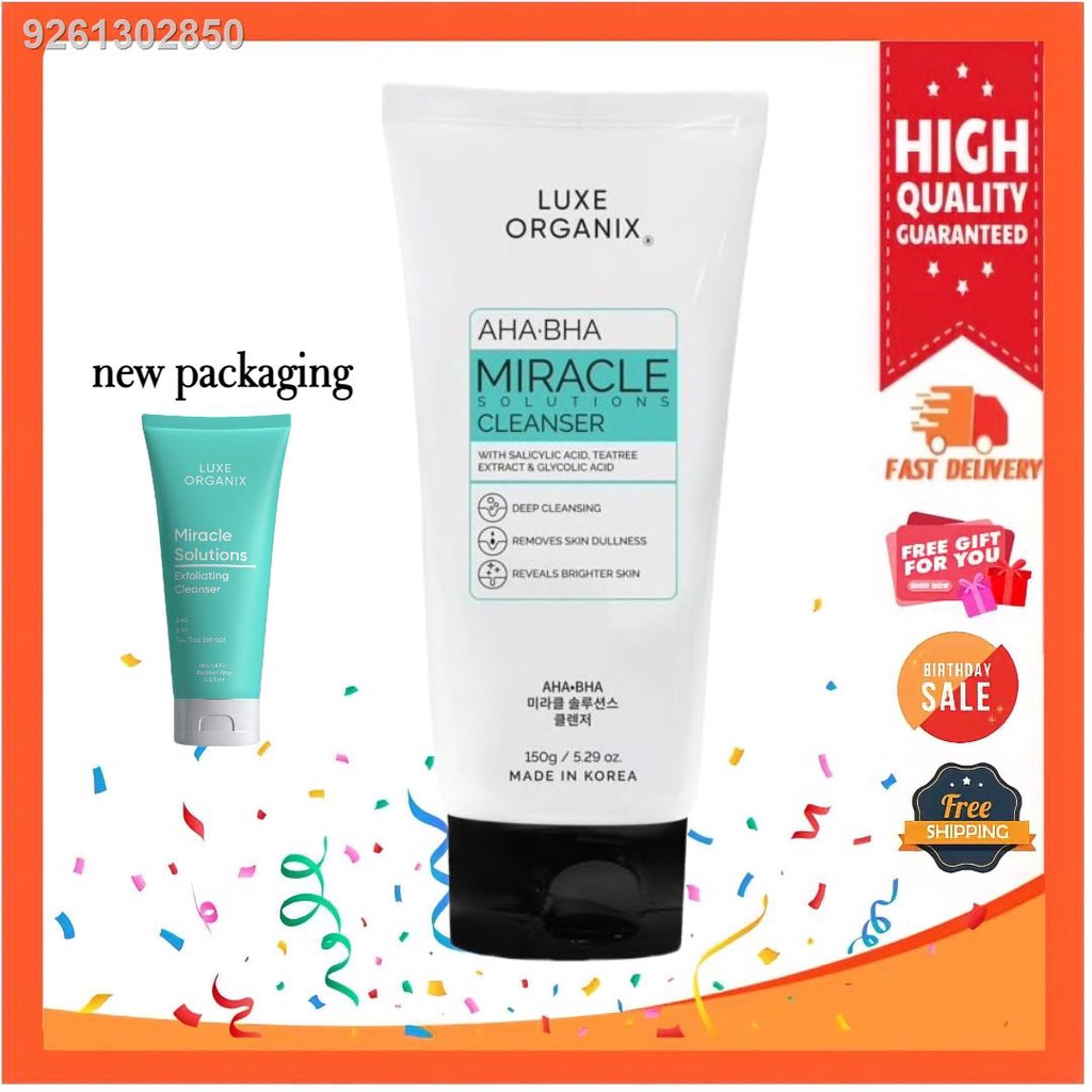 Luxe Organix Miracle Cleanser AHA/BHA Deep Pore Cleansing & Brightening