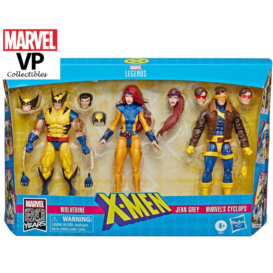 HASBRO Marvel Legends Love Triangle Wolverine, Jean Grey, Cyclops Set ...