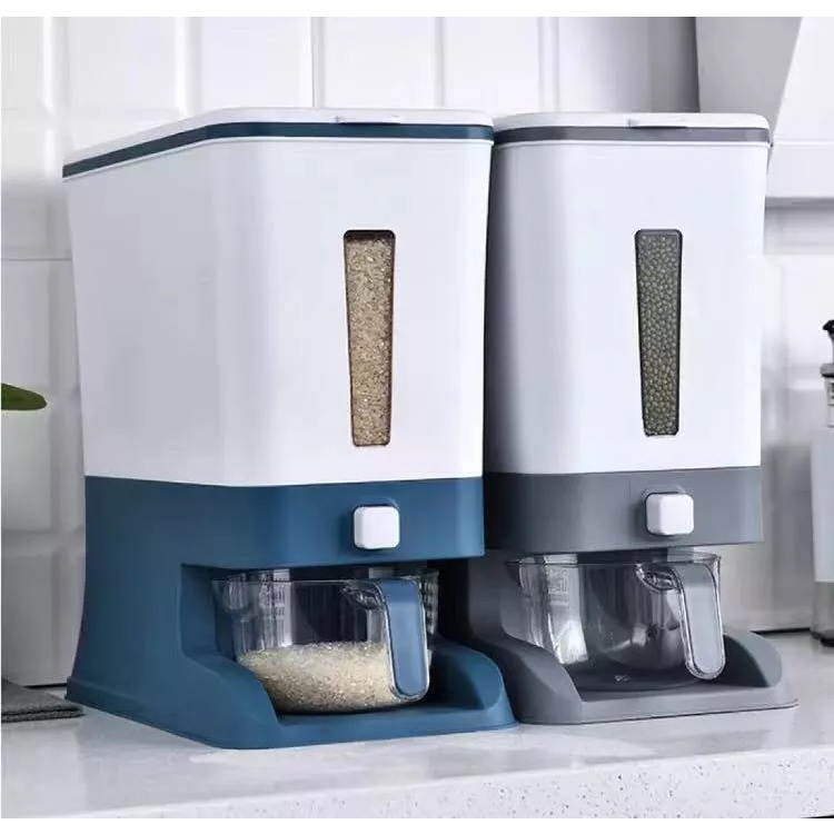 8-10kg Rice Dispenser and Storage with measuring cup, Whole Grains ...