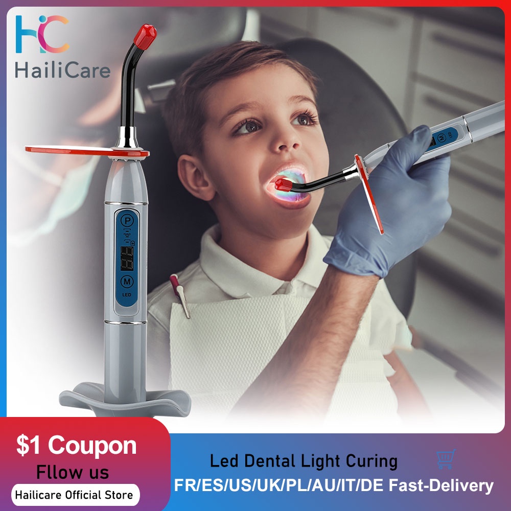 Dental Curing Light Wireless Led Dental Light Curing Adjustable Blue