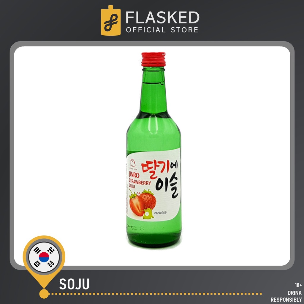 Jinro Chamisul Soju Strawberry 360mL Korean Drink | Shopee Philippines