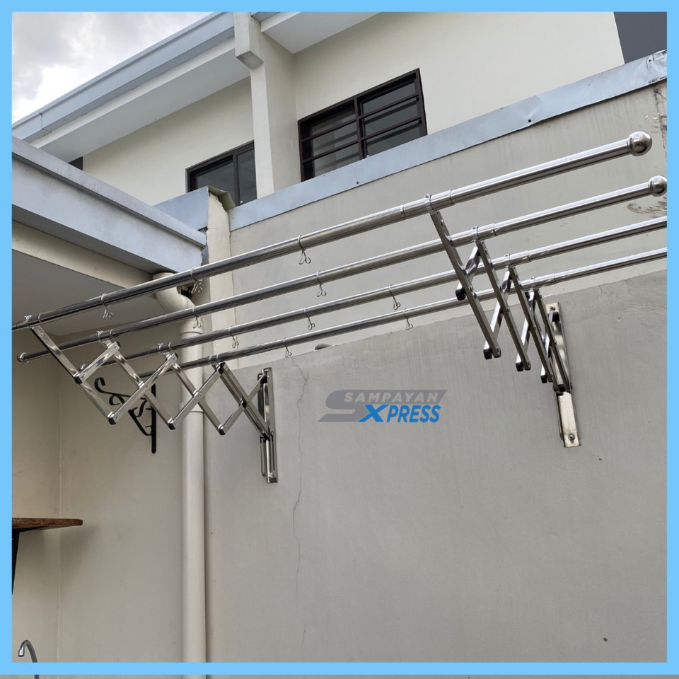 4 Pole Space Saver Stainless Steel Sampayan Laundry Drying Rack Shopee Philippines