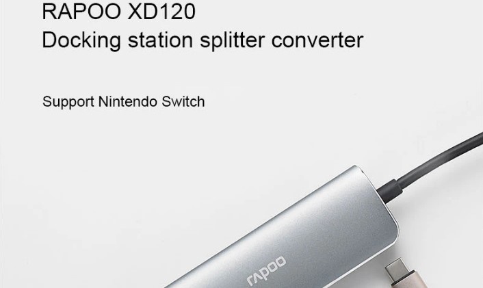 Rapoo XD120 USB Hub 3.0 6 In 1 Type C Hub 4K HDMI Fast Charger 2 USB ...