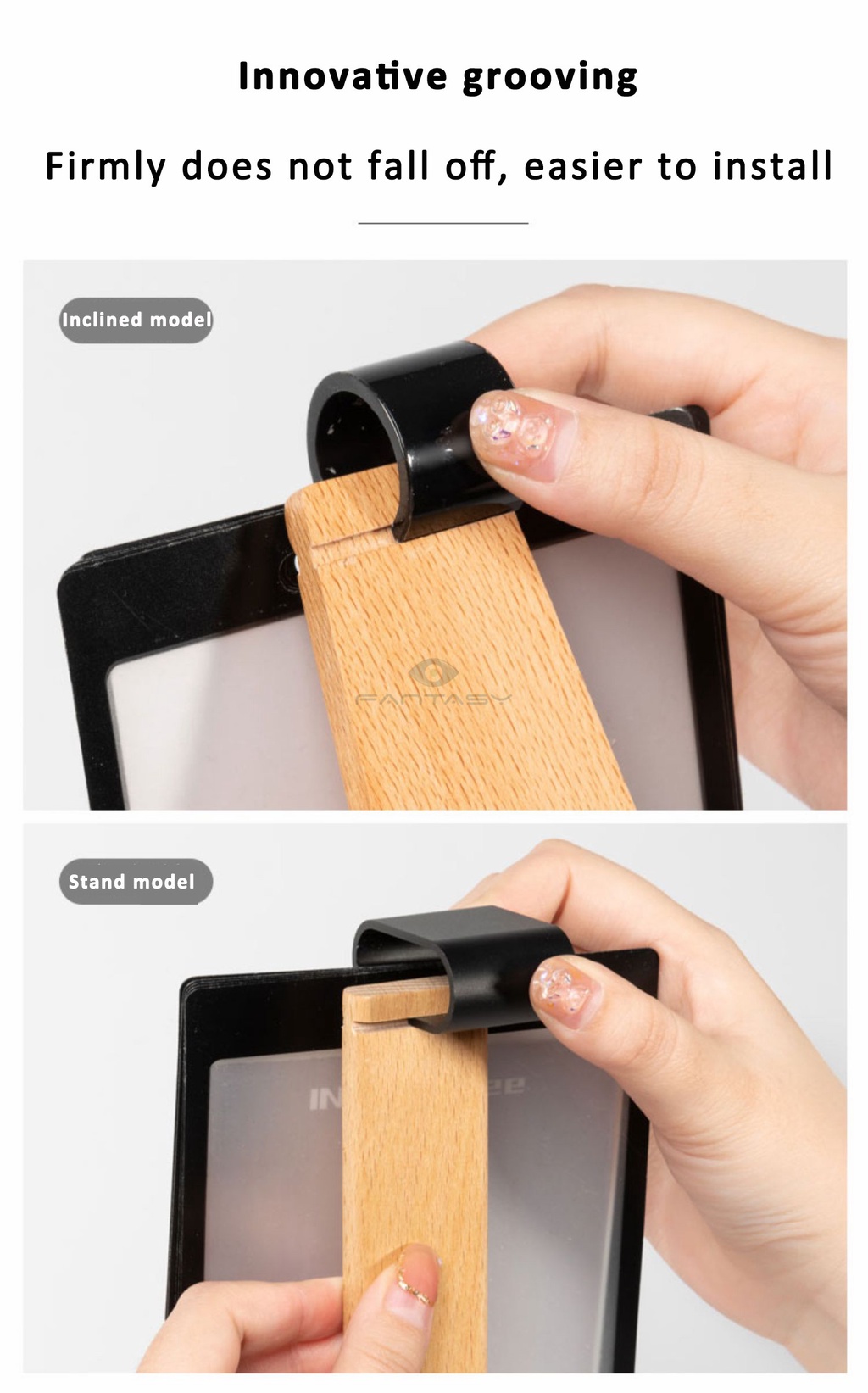 SVIAO Wooden PVC Page Turning Menu Stand Menu Holder Menu Rack with ...
