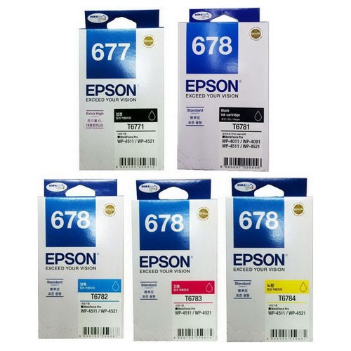 Epson 677 678 Workforce Pro Wp 4011 Wp 4091 Wp 4511 Wp 4521 T6771 T6781 T6782 T6783 4326