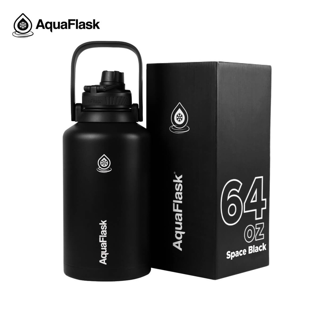 Aquaflask (64oz) Wide Mouth with Spout Lid Vacuum Insulated ...