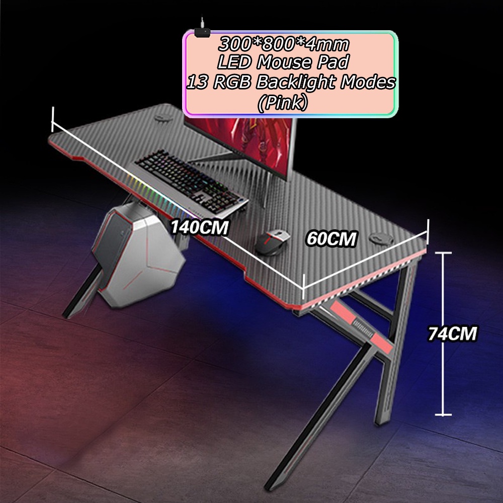 Dark Alien RGB Leather Gaming Chair Massage Pillow Neck Pillow