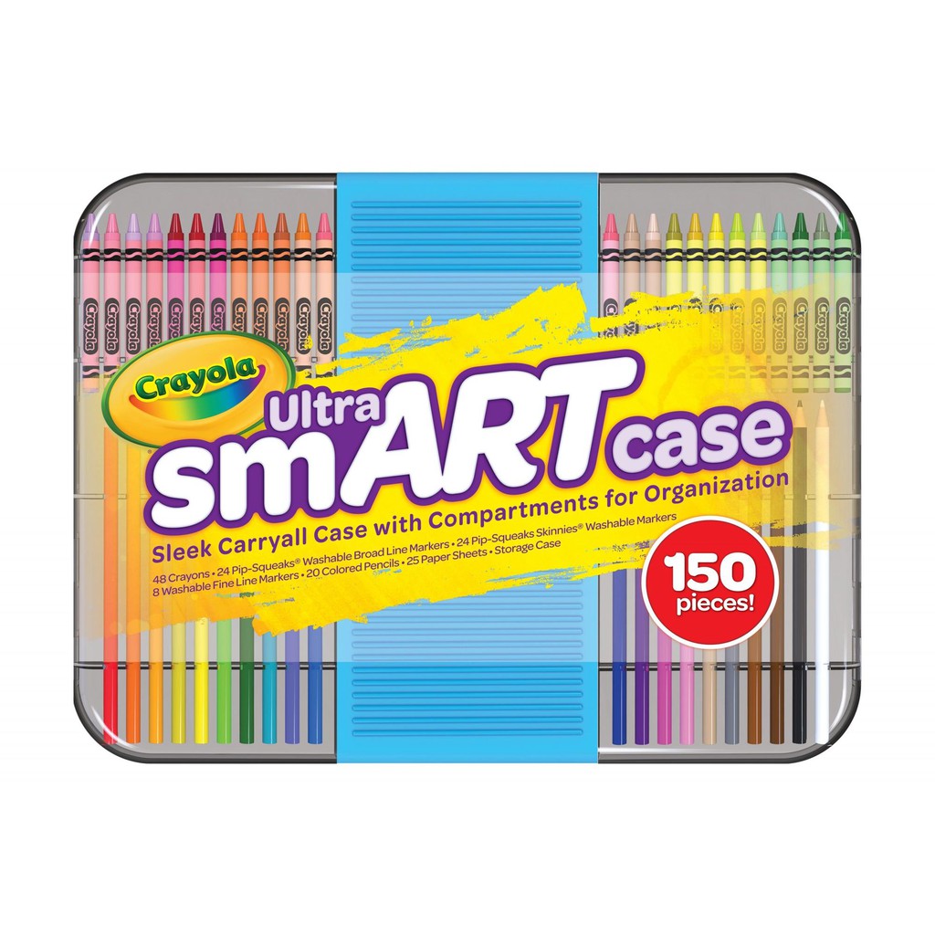 Crayola Multiple Compartments Ultra Smart Case 150 Art Tool Kit Crayons  Markers for sale online