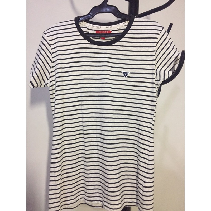 PRE LOVED WOMENS Guess Striped Shirt Shopee Philippines