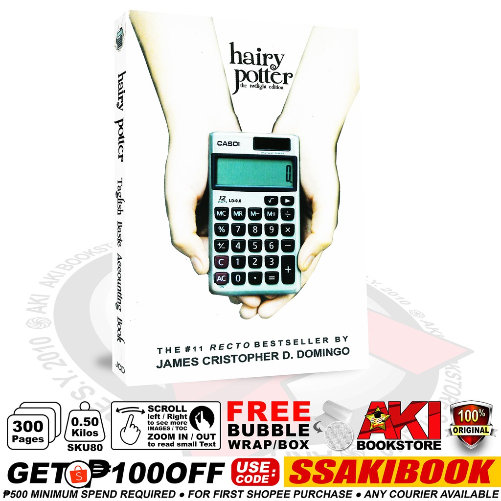 AUTHENTIC Hairy Potter Taglish Basic Accounting Book © 2014 James