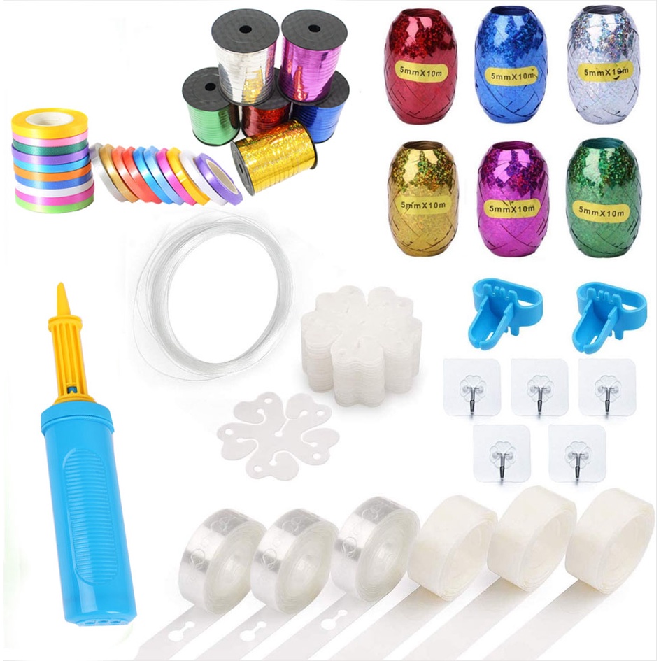 Balloon accessories / Ballon Arch Chain / Stand / Ribbon / Dot Glue ...