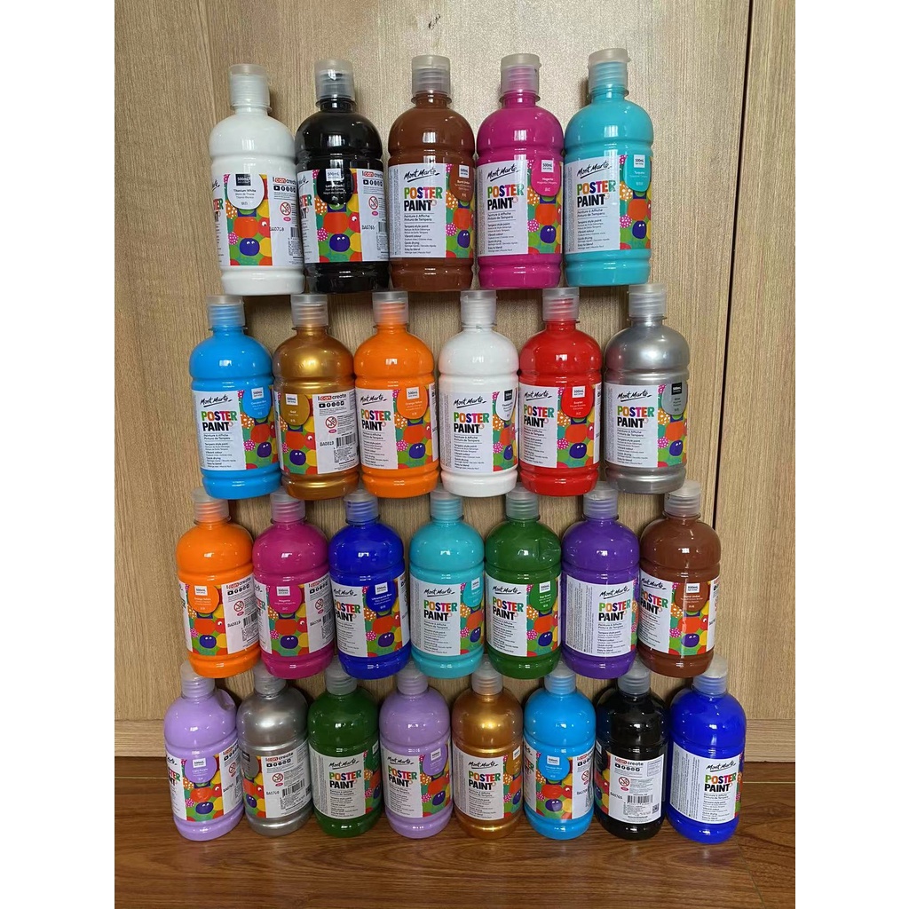 Non Toxic and Washable / Mont Marte Kids Poster Paints 500ml Shopee