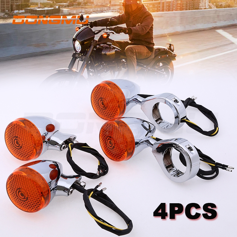 4pcs Fit Harley-Davidson Sportster Dyna Bobber Smoke 20 LED 12V ...