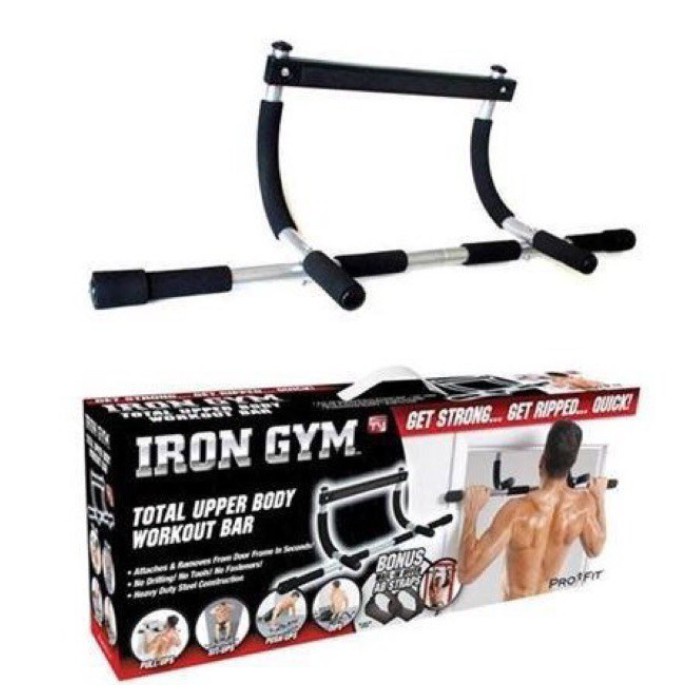 ﹍Iron Gym Total Upper Body Workout Bar (Black) Shopee Philippines