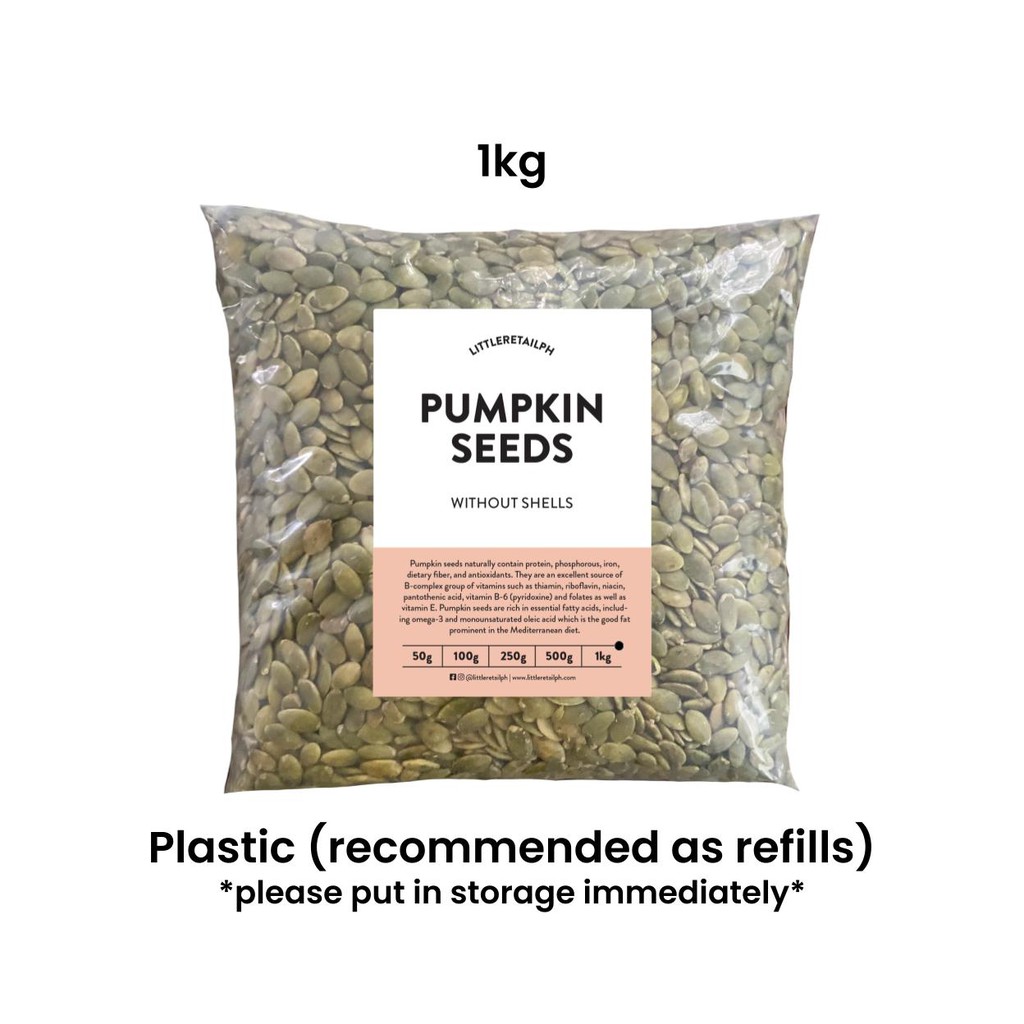 Pumpkin Seeds (Without Shells) for Keto and Low Carb Snack Shopee