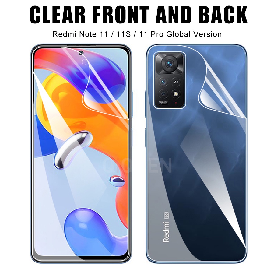 Redmi Note 11 Pro 11S Global Version Clear Full Cover Front And Back