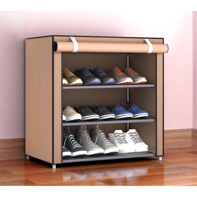 M&A PHC 77x60cm DIY Shoe Cabinet Sandals Space Saving Shoe Rack Slipper  Shelf Shoe Organizer - Main Image