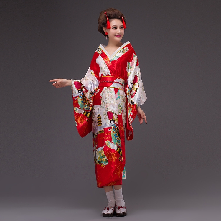 Women Sexy Kimono Yukata Evening Dress Japanese Cosplay Costume ...