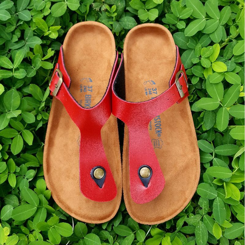 Birkenstock GIZEH synthetic high quality red Shopee Philippines