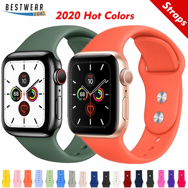 Watch Strap for T5 T500 T600 T600s F10 F20 F8 W54 FK78 FK88 W68 M33 W4 C200 F18 T5S Apple Smart Watch Two tone Silicone Strap Breathable Sports Strap Shopee Philippines