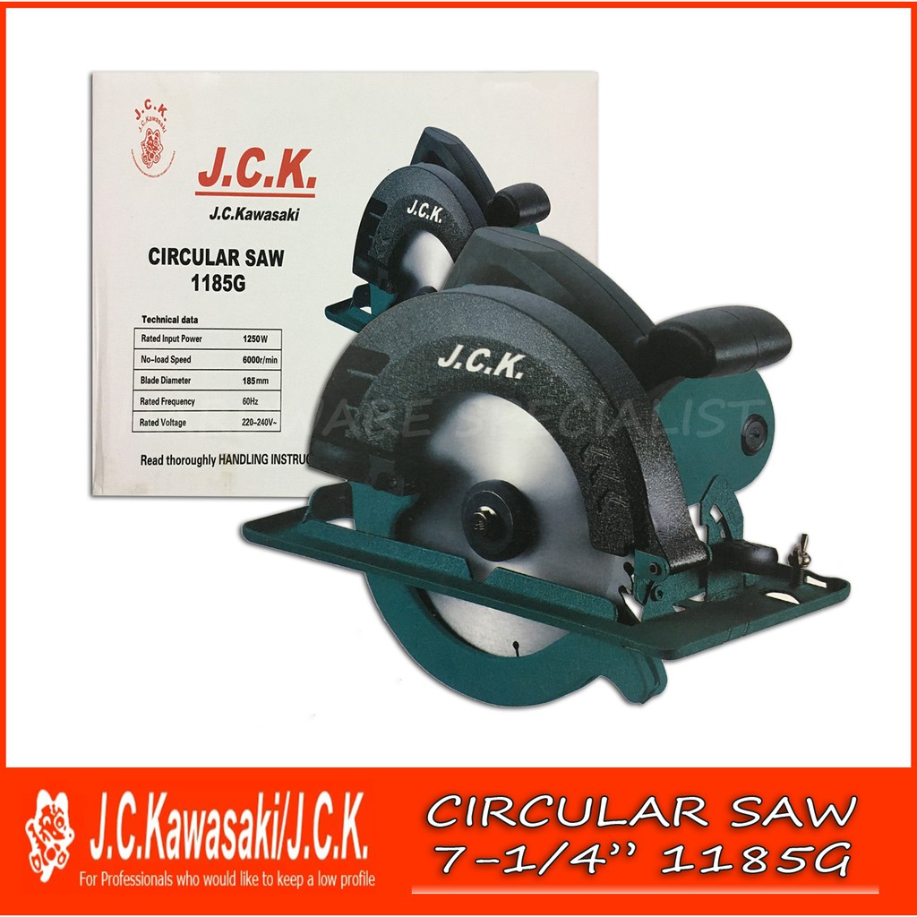 Jc Kawasaki Circular Saw 71/4" 1185G Original Authentic Shopee