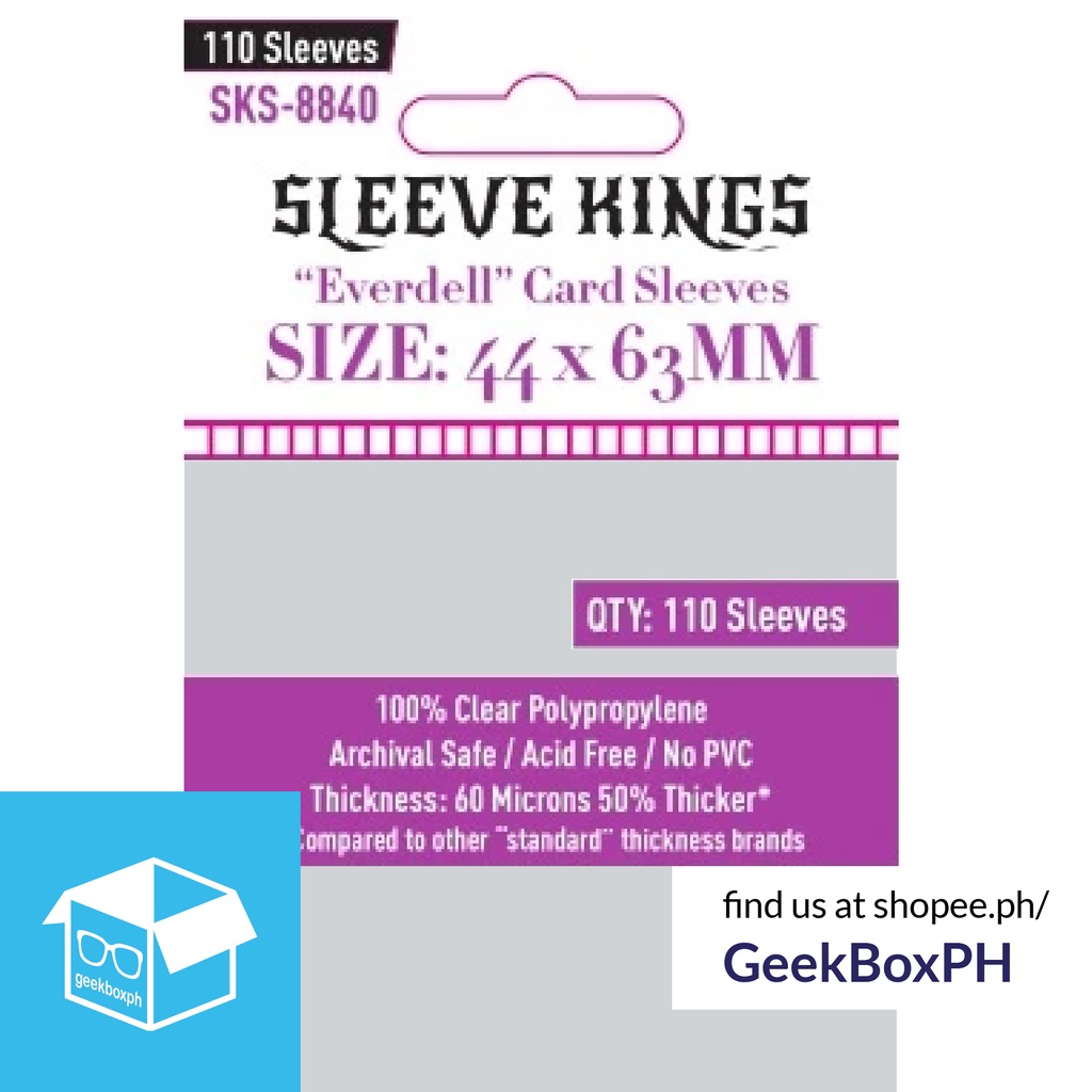 44x63mm Sleeve Kings Everdell Mini Compatible Card Sleeves (110/pack) Shopee Philippines