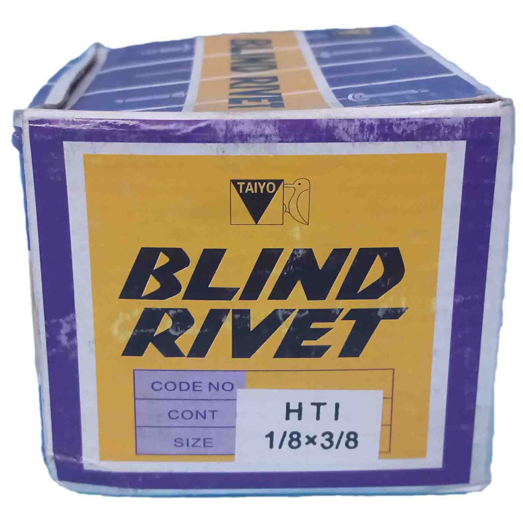 ALUMINUM BLIND RIVETS 1/8" X 3/8" ( 1 BOX ESTIMATE AROUND 685 PIECES